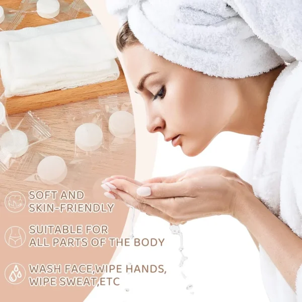 50/100/200 compressed towel cotton mini hand wet wipes sheet towels, suitable for travel, home, beauty, camping, outdoor sports