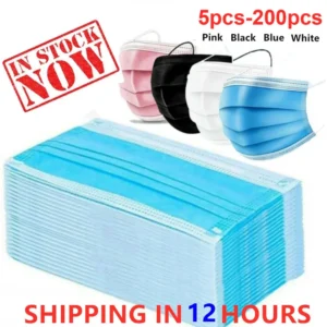 Mouth Masks 3-layer Anti-Dust Disposable Mascarillas  Non Woven Meltblown Cloth Masks Elastic Ear Loop Face Mask