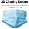 Mouth Masks 3-layer Anti-Dust Disposable Mascarillas  Non Woven Meltblown Cloth Masks Elastic Ear Loop Face Mask