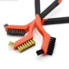 7 Inches Stainless Steel  Brush Brass Cleaning Brush Polishing Rust Remover Metal Wire Burring Cleaning Tool Family 3-piece set