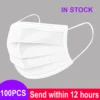 Mouth Masks 3-layer Anti-Dust Disposable Mascarillas  Non Woven Meltblown Cloth Masks Elastic Ear Loop Face Mask