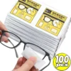 10/500pcs Anti Fog Cleaning Wet Wipes Disposable Glasses Phone Lens Screen Wipes Non Scratch Optical Cloth Individually Wrapped