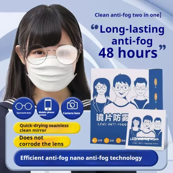 100pcs Eyeglasses Polishing Cleaner  Lens Wipes Microfiber Glasses Cleaning Cloth  Disposable Wet Tissue Wipes German Standards