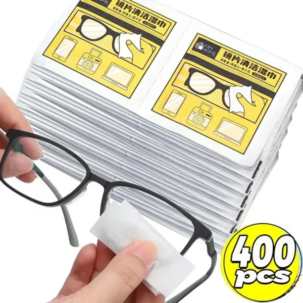 10/500pcs Anti Fog Cleaning Wet Wipes Disposable Glasses Phone Lens Screen Wipes Non Scratch Optical Cloth Individually Wrapped