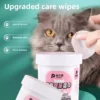 PETCLEAR 200Pcs Pet Eyes Wipes for Dogs And Cats Tear Stain Remover Cleaning Wet Wipes for Pets Eye Cleaning