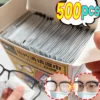 10/500pcs Anti Fog Cleaning Wet Wipes Disposable Glasses Phone Lens Screen Wipes Non Scratch Optical Cloth Individually Wrapped