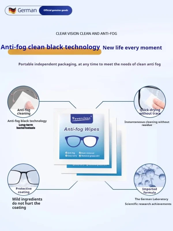 100pcs Eyeglasses Polishing Cleaner  Lens Wipes Microfiber Glasses Cleaning Cloth  Disposable Wet Tissue Wipes German Standards