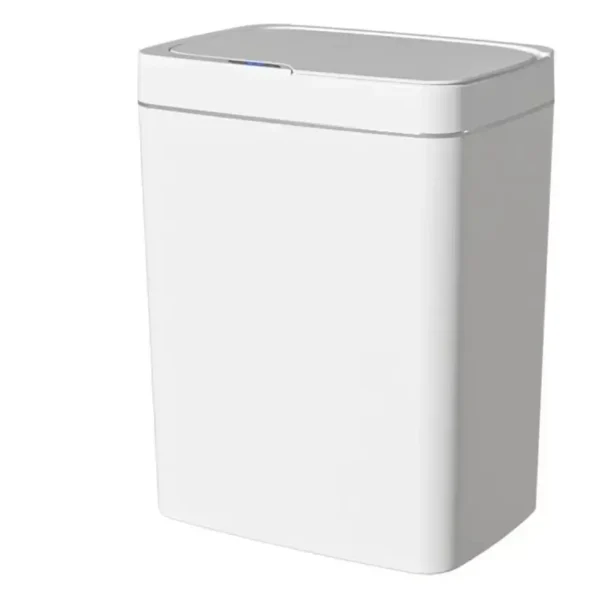 White Touchless 15L Smart Sensor Trash Can – Electronic Bathroom Garbage Bin with Automatic Bagging, Smart Home Compatible