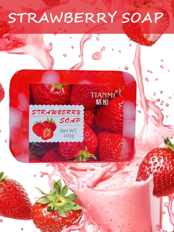Strawberry Jelly Soap, rich in strawberries and Revlon, deeply cleanses, cleanses, bathes the whole body