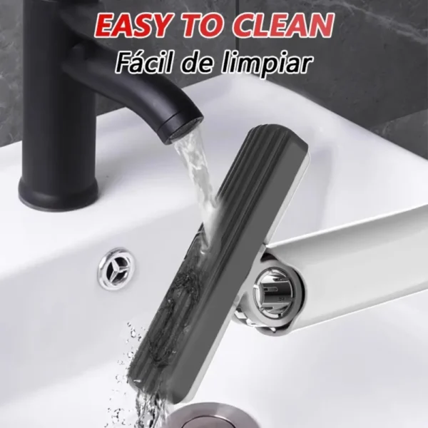 Mini squeezable mop with powerful folding design. Household cleaning tool. No hand washing required. Strong water absorption.