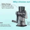 LMETJMA 3 in 1 Rotary Cheese Grater Versatile Manual Vegetable Slicer Peanut Nuts Grinder Cheese Vegetable Shredder Clear JT242