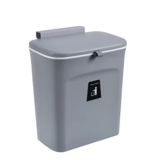 7/9L Wall Mounted Trash Can Household Galley Waste Bin Hanging Bathroom Trash Can With Lid Food Garbage Bin Kitchen Accessories