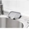 Sink Silicone Tray With Drain Soap Sponge Storage Holder Countertop Sink Scrubber Brush Soap Storage Rack Kitchen Organizer