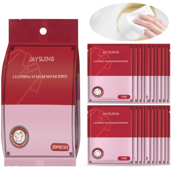 20/40/100/200pcs Clothing Wipes Jacket Shirt Blouse Color Protection Stain Removal Wet Wipes Multifunction Clothes Cleaner