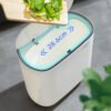 Narrow Shape Press Ring Trash Can with Lid for Bathroom Gap, Highlighting the Features of Garbage Classification