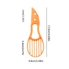 3 In 1 Multi-Function Avocado Peeler Pulp Separator Plastic Orange Kiwi Fruit Peeler Knife Cutter Household Kitchen Accessories