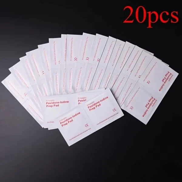 Iodine disinfectant wet wipes, first aid supplies or for cleaning and disinfecting wounds and abrasions when traveling