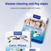 100pcs Eyeglasses Polishing Cleaner  Lens Wipes Microfiber Glasses Cleaning Cloth  Disposable Wet Tissue Wipes German Standards