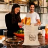 Linen Bread Bag Reusable Bags For Bread Drawstring Bags Homemade Artisan Bread Storage Bag Baguette Bag Food Storage Containers