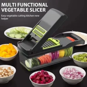 16in1 Multifunctional Vegetable Cutting Artifact Kitchen Dice Cutter Plinter Silk Wiper Kit Fruit Slicer Potato Shredder