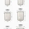 Glass Measuring Cup High Borosilicate Clear Scale Cup Heat-resisting Laboratory Beaker Kitchen Baking 50/100/150/250/500/1000ml