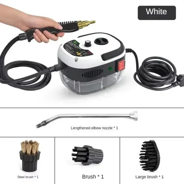 Portable Handheld Steam Cleaner High Temperature Pressurized Steam Cleaning Machine With Brush Heads For Kitchen Car
