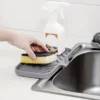 Sink Silicone Tray With Drain Soap Sponge Storage Holder Countertop Sink Scrubber Brush Soap Storage Rack Kitchen Organizer