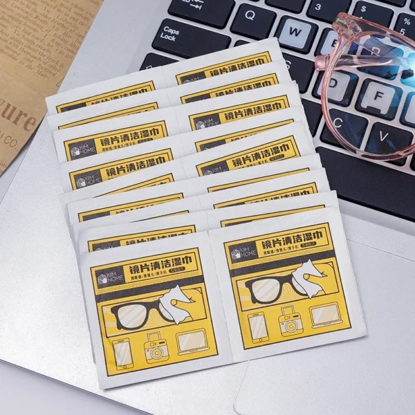 10/500pcs Anti Fog Cleaning Wet Wipes Disposable Glasses Phone Lens Screen Wipes Non Scratch Optical Cloth Individually Wrapped