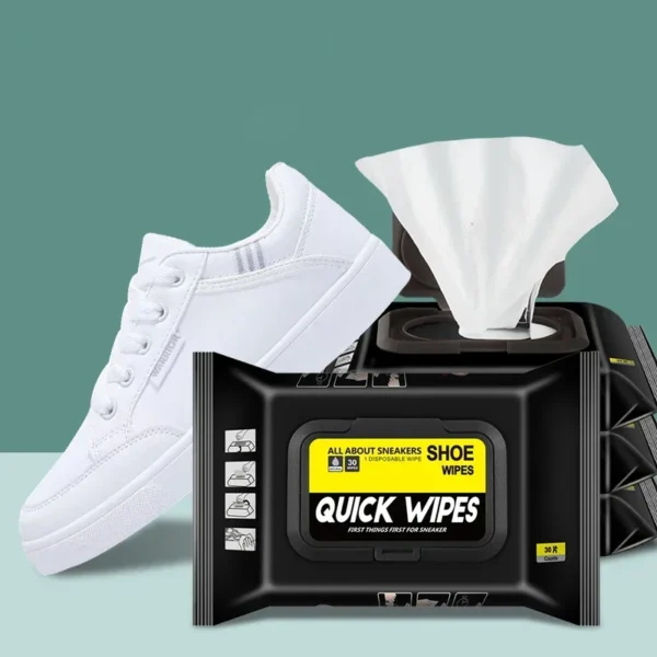 12/30/80pcs Disposable Shoe Wipes Portable Shoe Cleaners Travel Sneaker Wet Wipes Quick Cleaning White Shoes Artifact Polishing