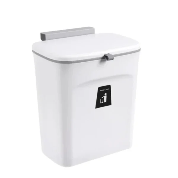 7/9L Wall Mounted Trash Can Household Galley Waste Bin Hanging Bathroom Trash Can With Lid Food Garbage Bin Kitchen Accessories