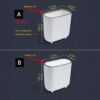 Narrow Shape Press Ring Trash Can with Lid for Bathroom Gap, Highlighting the Features of Garbage Classification