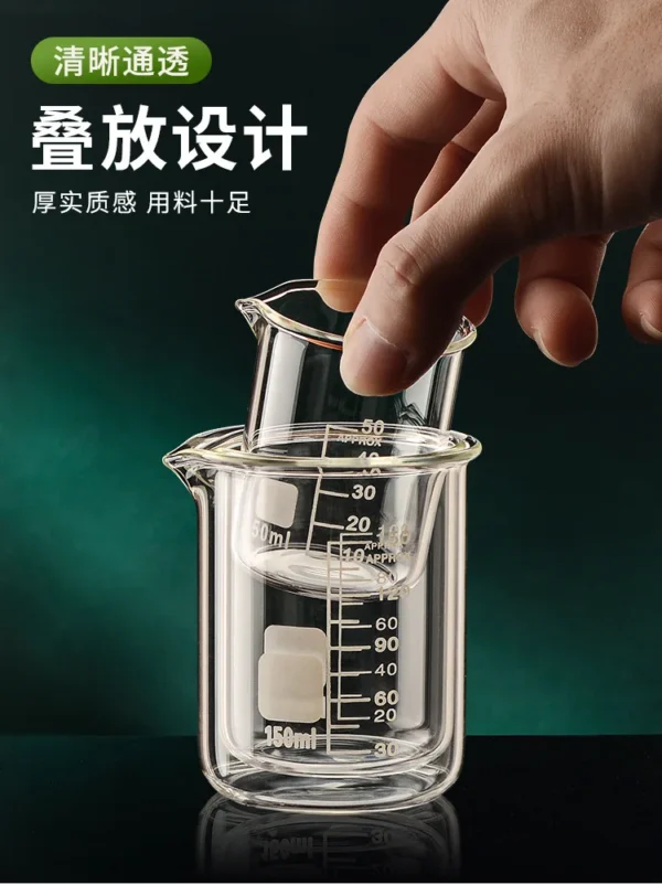 Glass Measuring Cup High Borosilicate Clear Scale Cup Heat-resisting Laboratory Beaker Kitchen Baking 50/100/150/250/500/1000ml