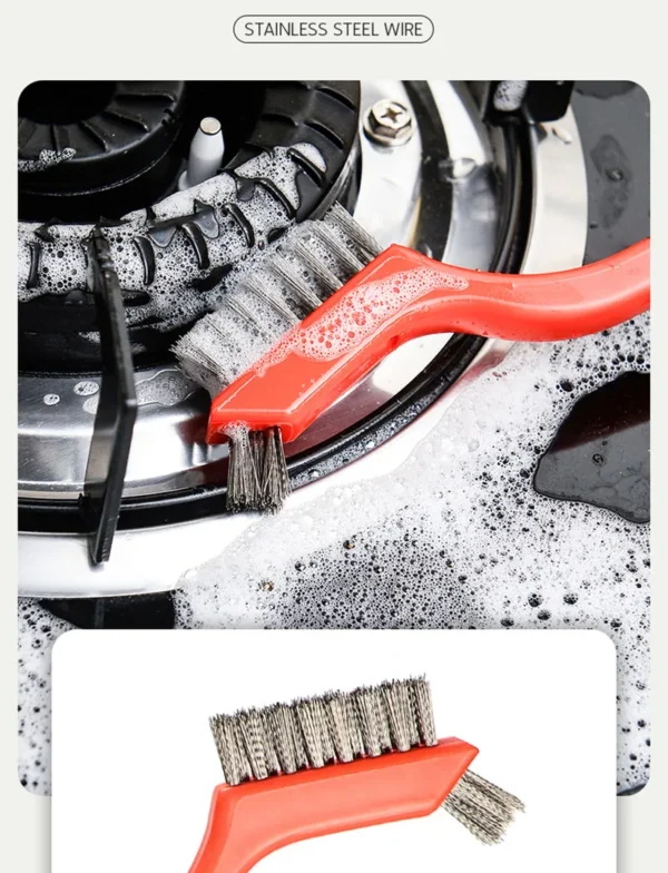 7 Inches Stainless Steel  Brush Brass Cleaning Brush Polishing Rust Remover Metal Wire Burring Cleaning Tool Family 3-piece set