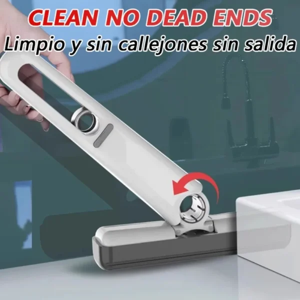 Mini squeezable mop with powerful folding design. Household cleaning tool. No hand washing required. Strong water absorption.