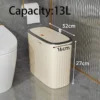 Narrow Shape Press Ring Trash Can with Lid for Bathroom Gap, Highlighting the Features of Garbage Classification