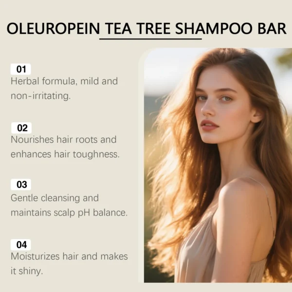 Herbal Dandruff Removal Shampoo Bar Mild Tea Tree Oil Essence Oil Control Scalp Cleansing Hair Care Soap Hair Damaged Repairing
