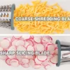 LMETJMA 3 in 1 Rotary Cheese Grater Versatile Manual Vegetable Slicer Peanut Nuts Grinder Cheese Vegetable Shredder Clear JT242