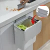 7/9L Wall Mounted Trash Can Household Galley Waste Bin Hanging Bathroom Trash Can With Lid Food Garbage Bin Kitchen Accessories