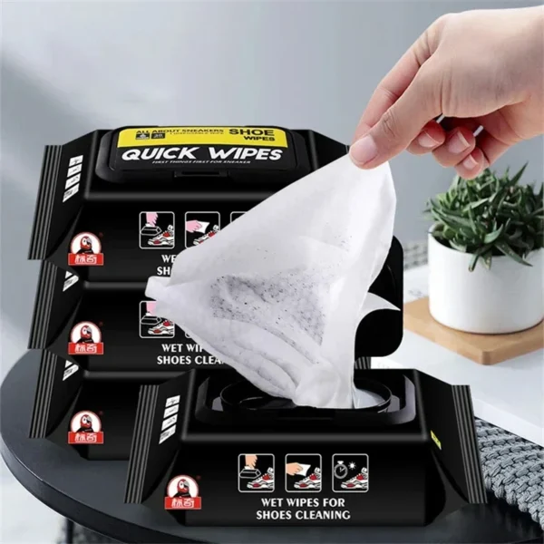 12/30/80pcs Disposable Shoe Wipes Portable Shoe Cleaners Travel Sneaker Wet Wipes Quick Cleaning White Shoes Artifact Polishing