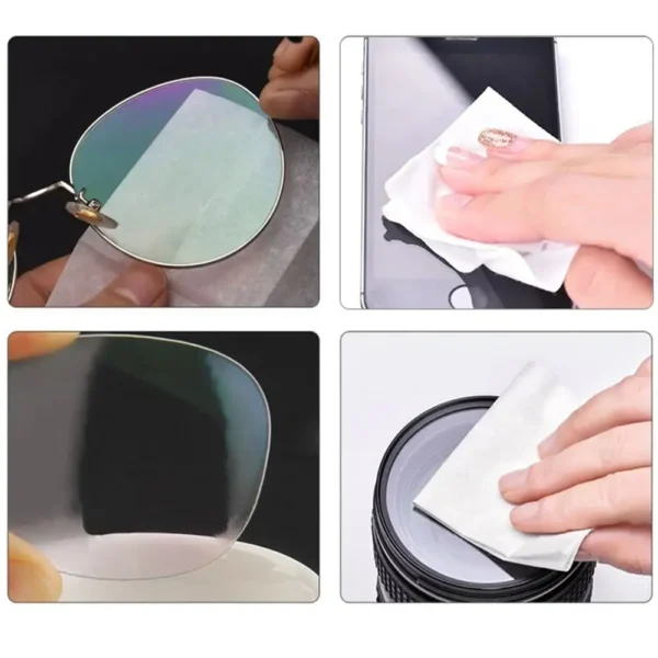 50Pcs/Box Anti-Fog Wipes for Glasses Pre-moistened Antifog Lens Wipe Individually Wrapped Disposable Defogger Eyeglass Wipes