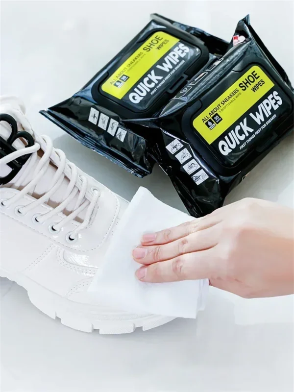 12-60Pcs Disposable Shoes Clean Wipes Portable White Shoes Cleaning Care Wipes Sneakers Cleaning Quick Wet Wipe VIE LENTE