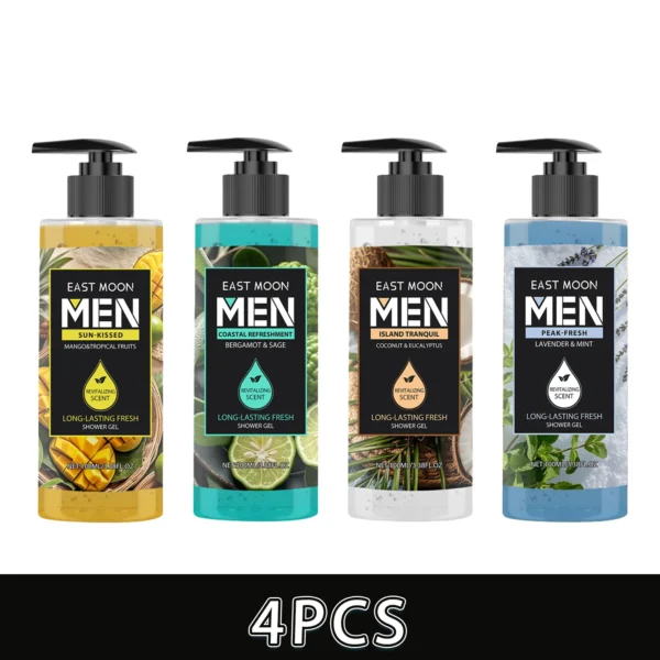 Men's Eucalyptus Coconut Body Wash Deep Cleansing Shower Gel Refreshing Scent Long Lasting Fragrance Oil Control 100ml