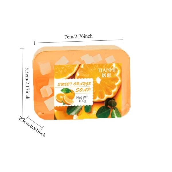 4PCS fruit jelly soap, deeply cleanses and removes makeup, bathes the whole body, moisturizes and nourishes