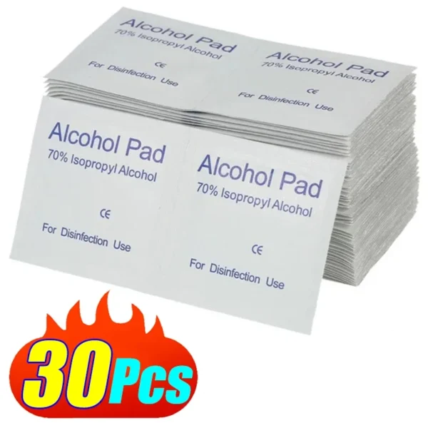 10/100Pcs Disposable Alcohol Cotton Pads Disinfectant Wipe Alcohol Tablets Home Outdoor Cleaning Care Tools 75% Alcohol Wet Wipe