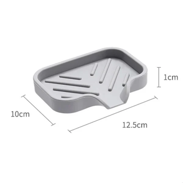 Sink Silicone Tray With Drain Soap Sponge Storage Holder Countertop Sink Scrubber Brush Soap Storage Rack Kitchen Organizer