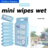 64pcs Disposable Mini Hand Wipes/Portable Travel Size Special Extraction Hand and Mouth Cleaning Wipes Fo Home School Supplies