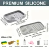 Sink Silicone Tray With Drain Soap Sponge Storage Holder Countertop Sink Scrubber Brush Soap Storage Rack Kitchen Organizer