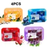 4PCS fruit jelly soap, deeply cleanses and removes makeup, bathes the whole body, moisturizes and nourishes