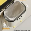 9L/12L DIY Cream-Colored Wall-mounted Kitchen Trash Can with Lid for Food Waste and Bathroom No Bending High Appearance Level