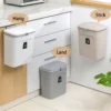 7/9L Wall Mounted Trash Can Household Galley Waste Bin Hanging Bathroom Trash Can With Lid Food Garbage Bin Kitchen Accessories
